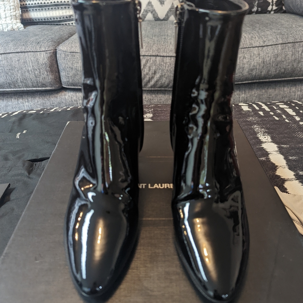 YSL Patent Leather Boots